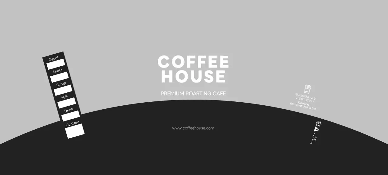 グレー モダン カフェ メニュー