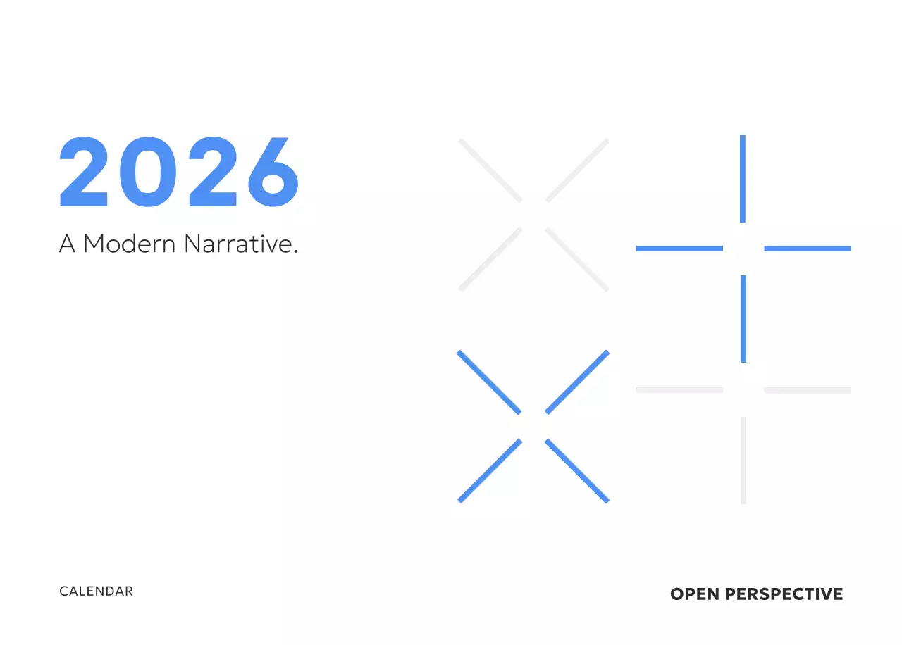 파랑 모던 캘린더 홍보