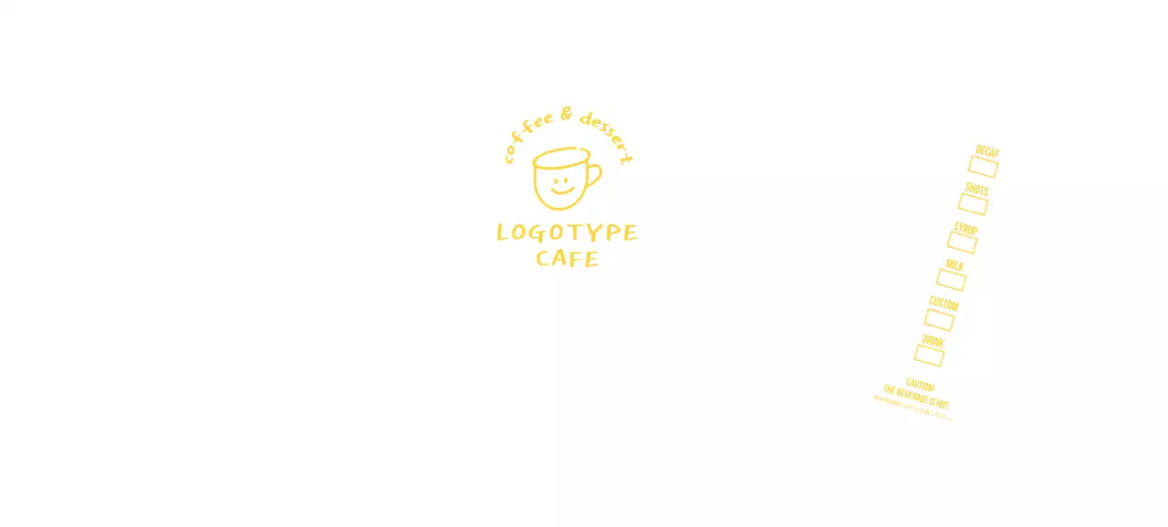 白 シンプル カフェ ラベル