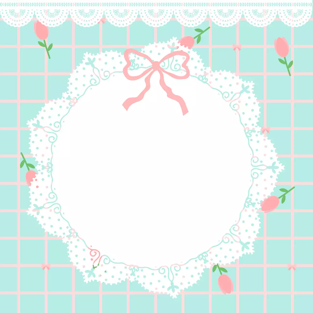 민트 빈티지 디자인 엽서