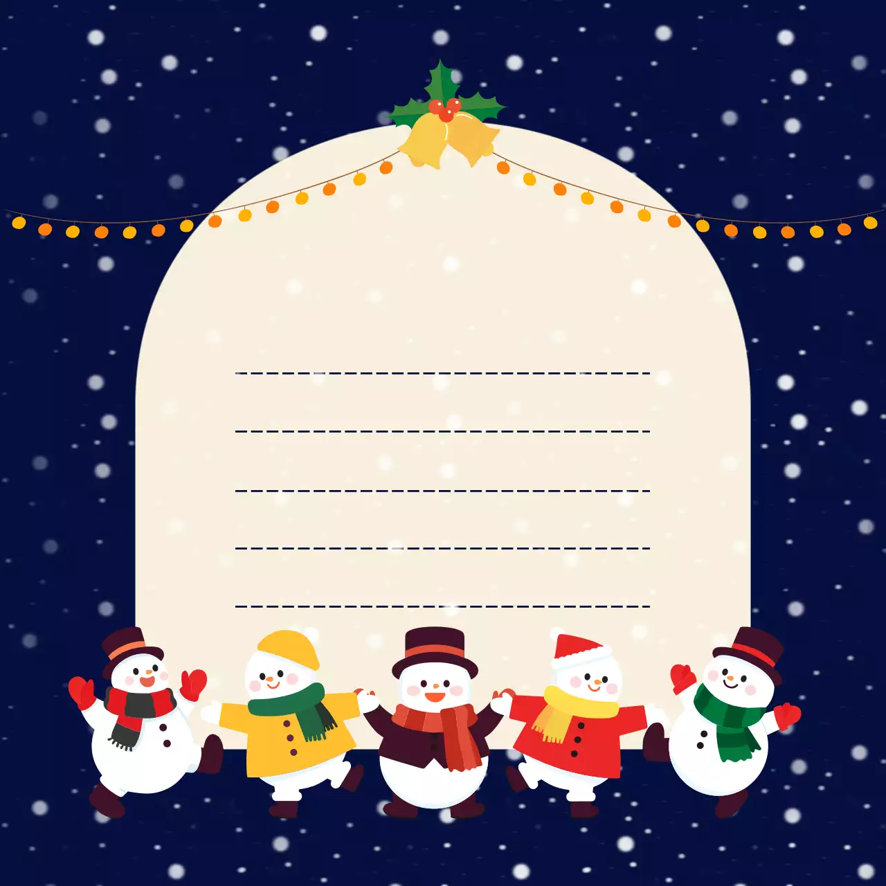 네이비 아기자기한 겨울 노트