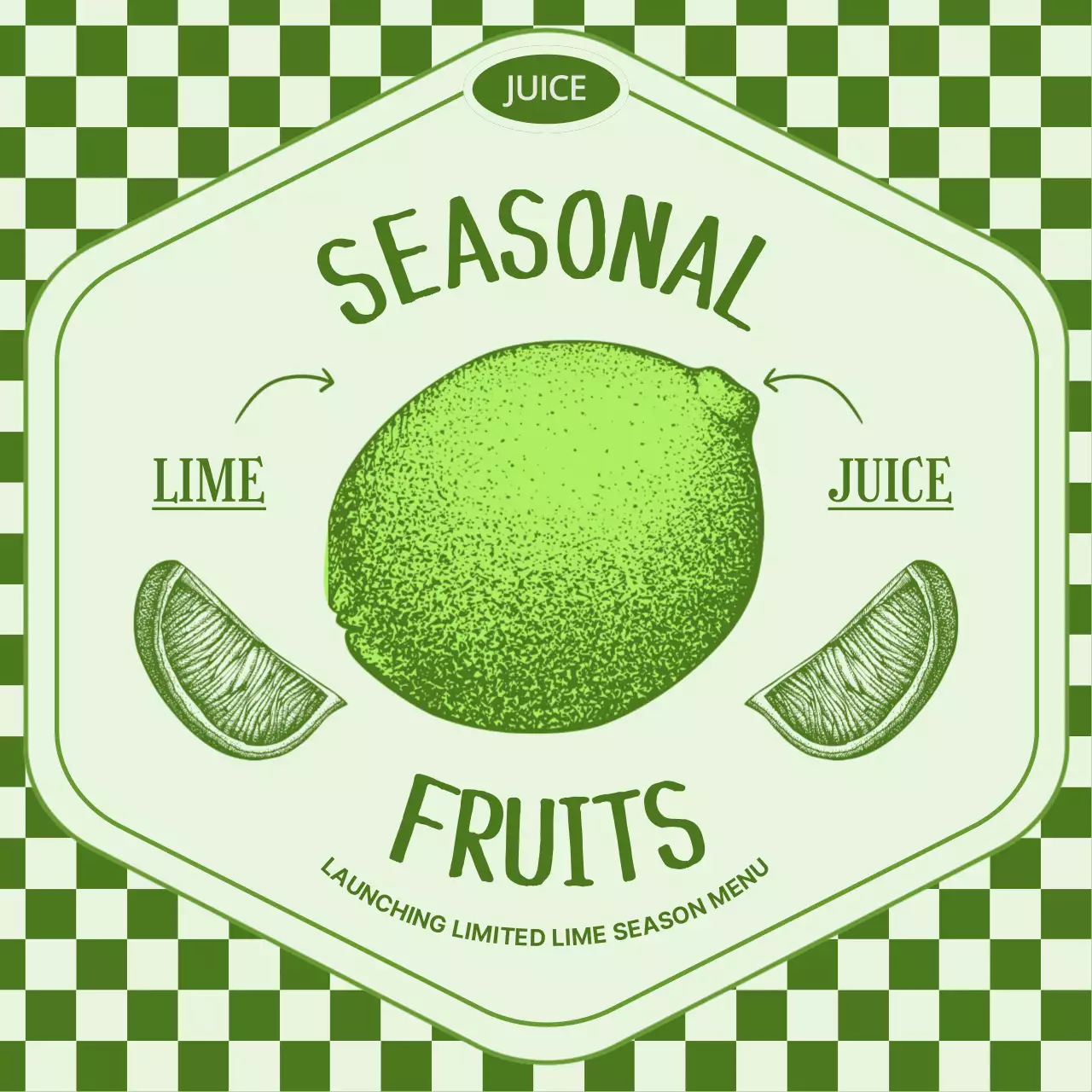 Green Vintage Fruits Promotion Instagram Post