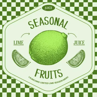 Green Vintage Fruits Promotion Instagram Post