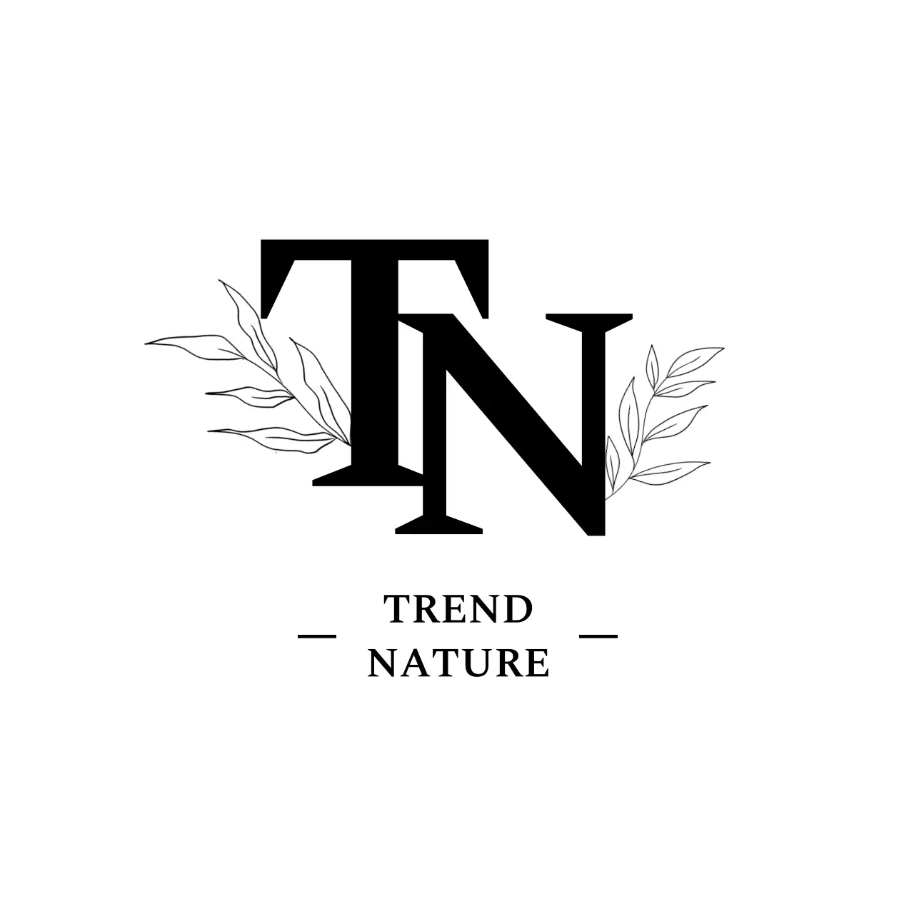 Black Minimalist Nature Logo
