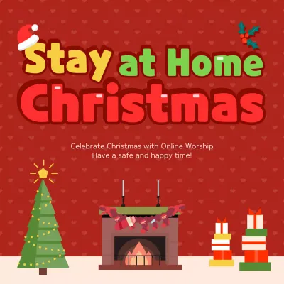 Red Traditional Christmas Promotion Social Media Post