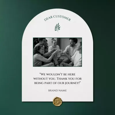 Green and White Minimalist New Year Greeting Social Media Square