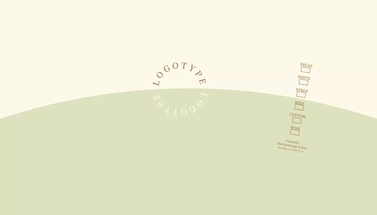 ミント シンプル カフェ ラベル