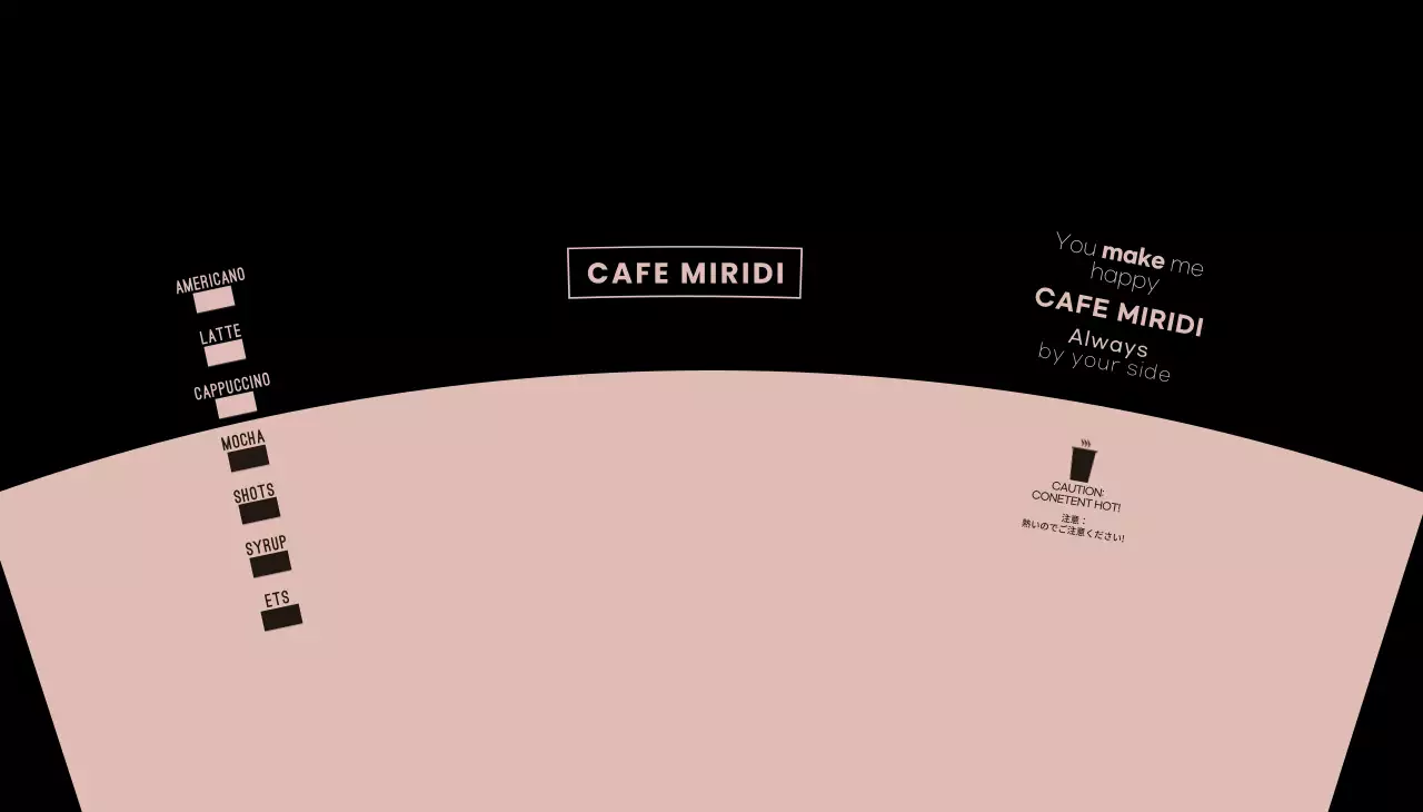 ベージュ モダン カフェ ラベル