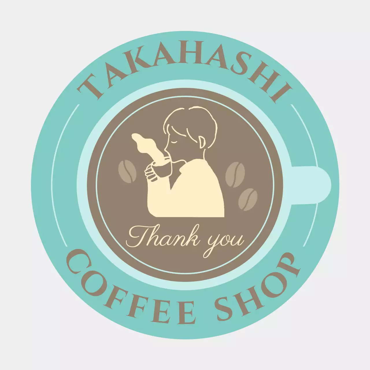 ミント クラシック コーヒー ロゴ キャラクター