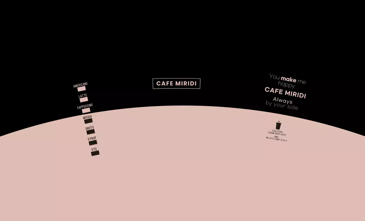 ベージュ モダン カフェ メニュー