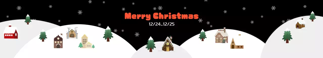 검정 레트로 크리스마스 축제