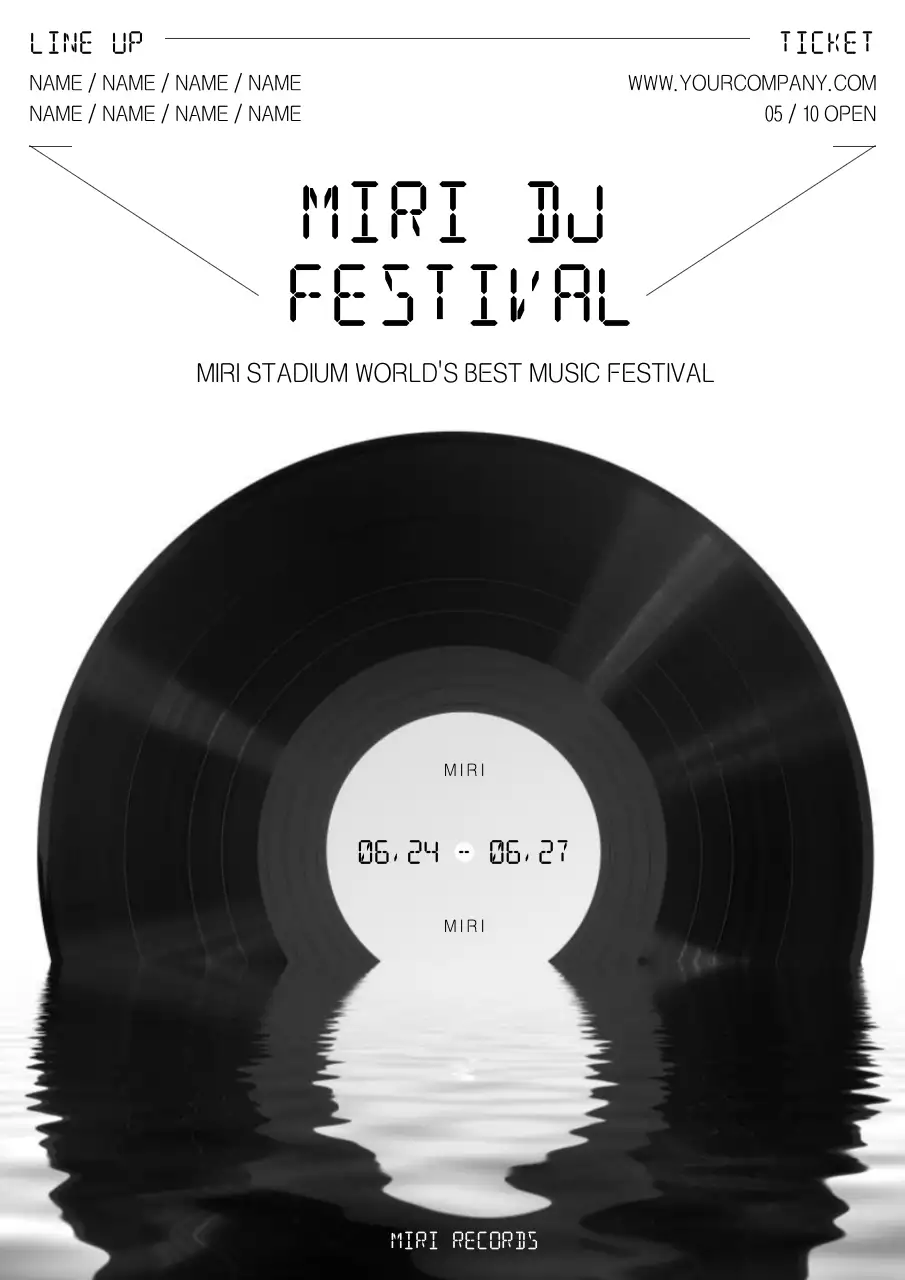 블랙 모던 뮤직 이벤트 포스터