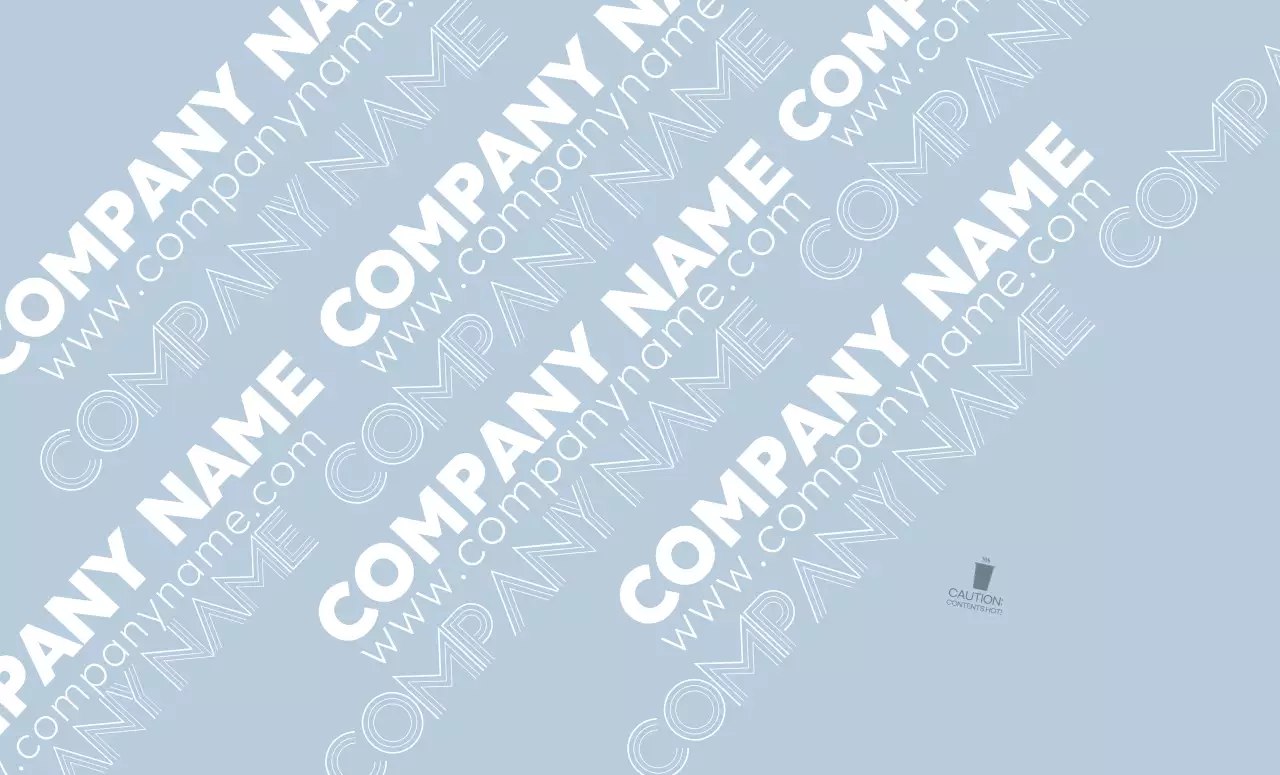 青 シンプル ビジネス カップスリーブ