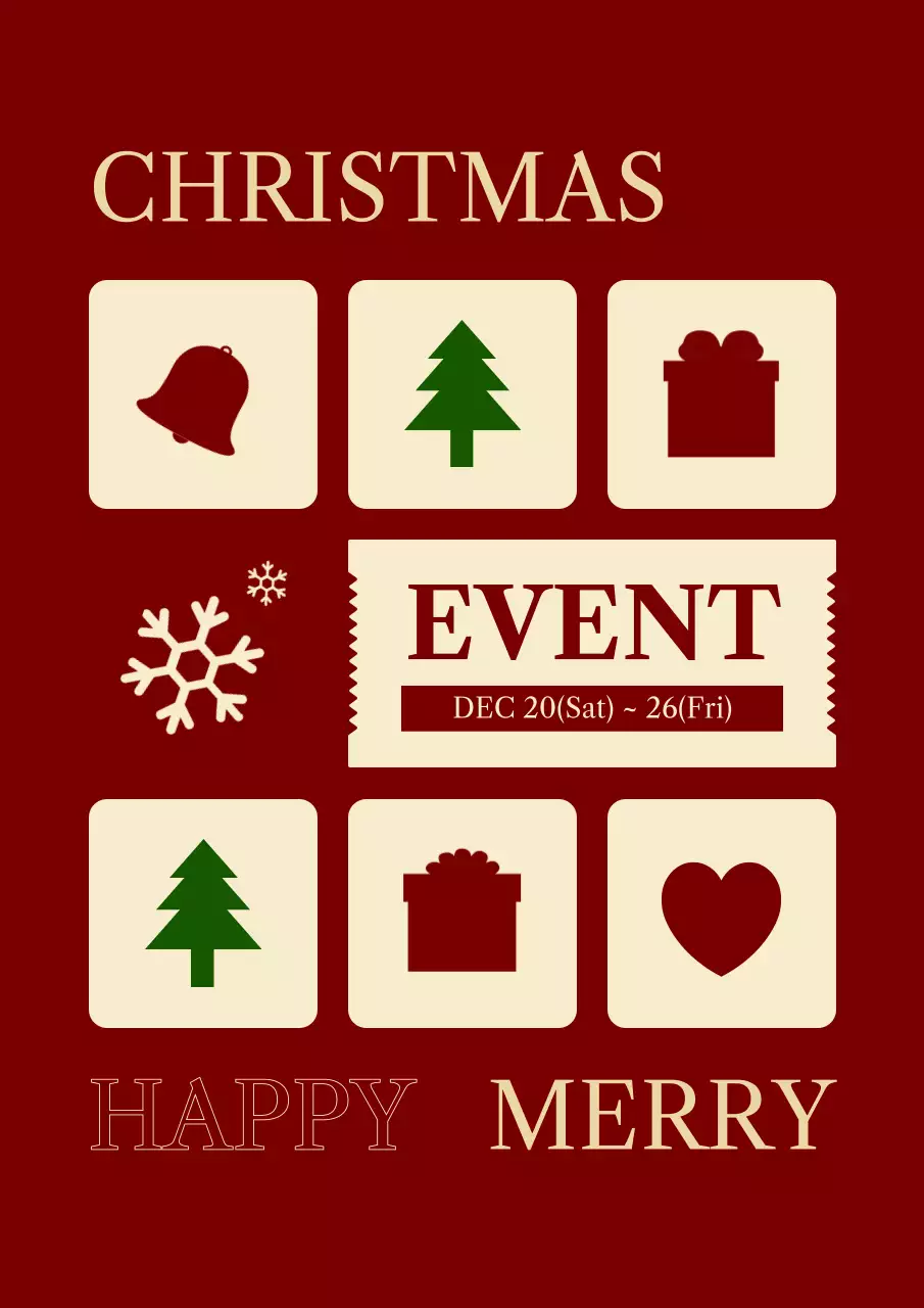 Red Christmas event announcement