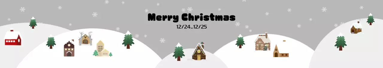 회색 심플 크리스마스 축제