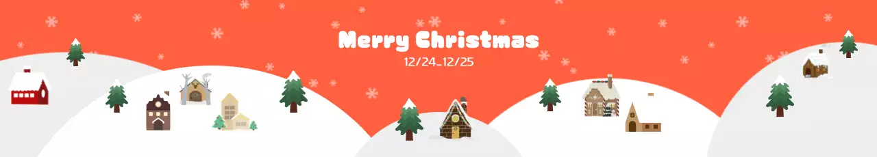 주황 심플 크리스마스 축제