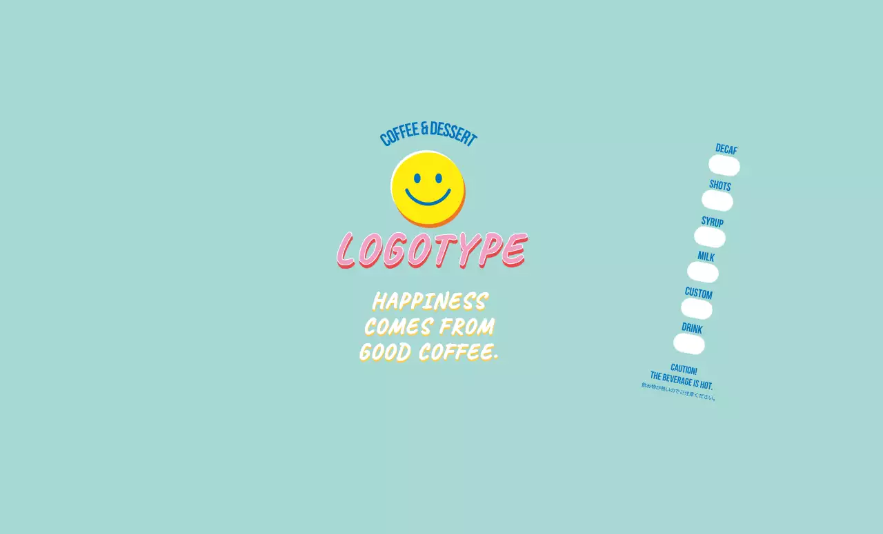 水色 ポップ コーヒー カップ