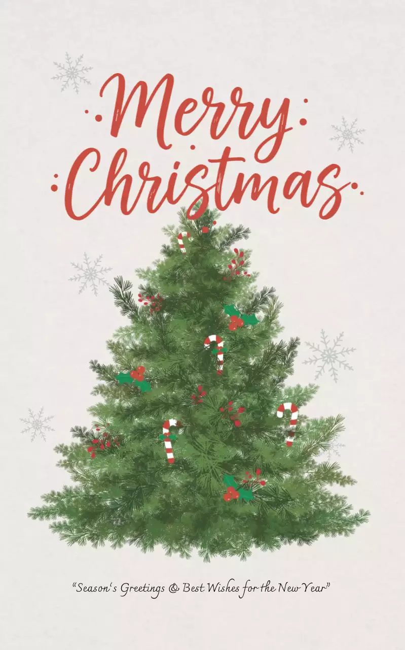 흰색 클래식 크리스마스 카드