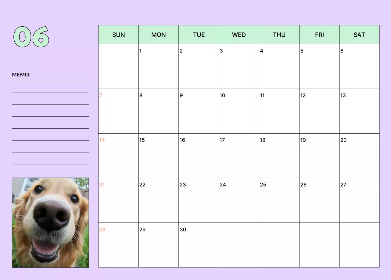 ベージュ かわいい ペット カレンダー