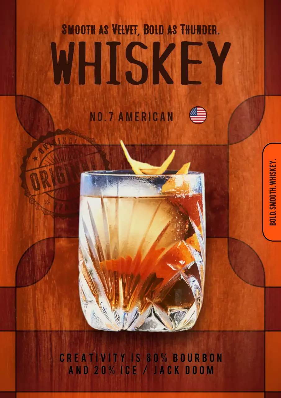 Brown Rustic Whiskey Promotion Poster