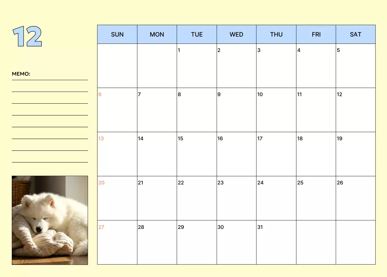 ベージュ かわいい ペット カレンダー