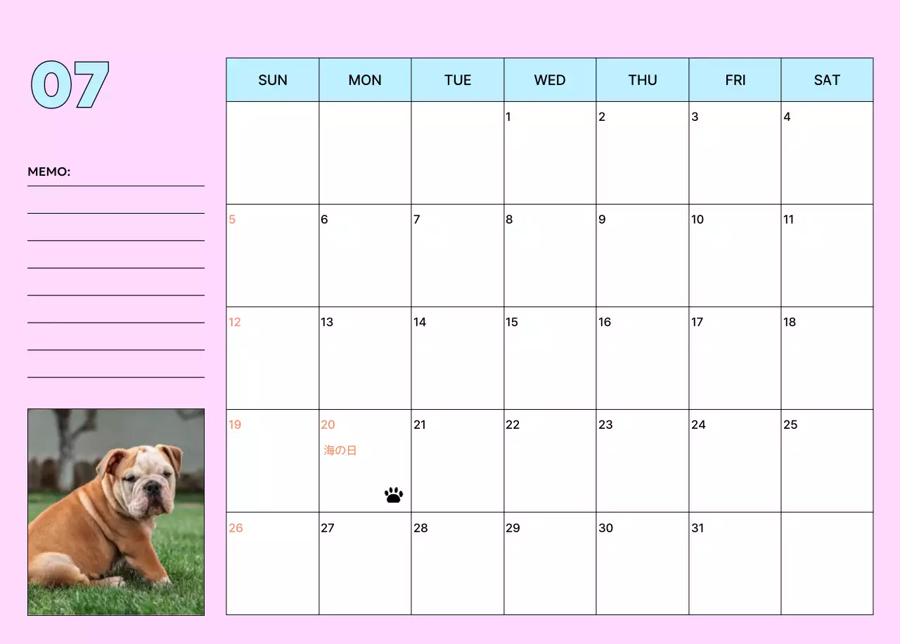 ベージュ かわいい ペット カレンダー