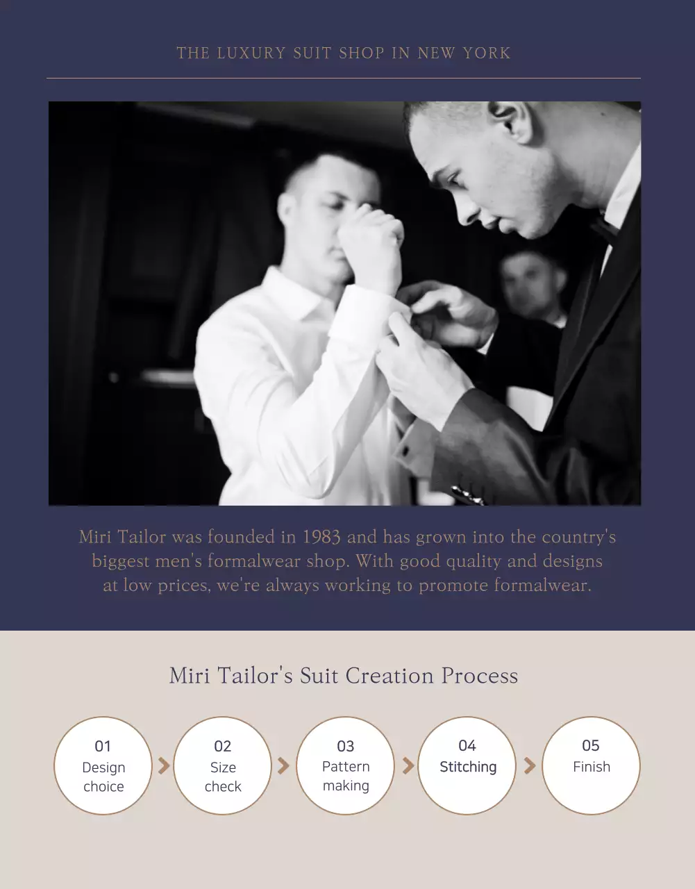 navy classic fashion promotion