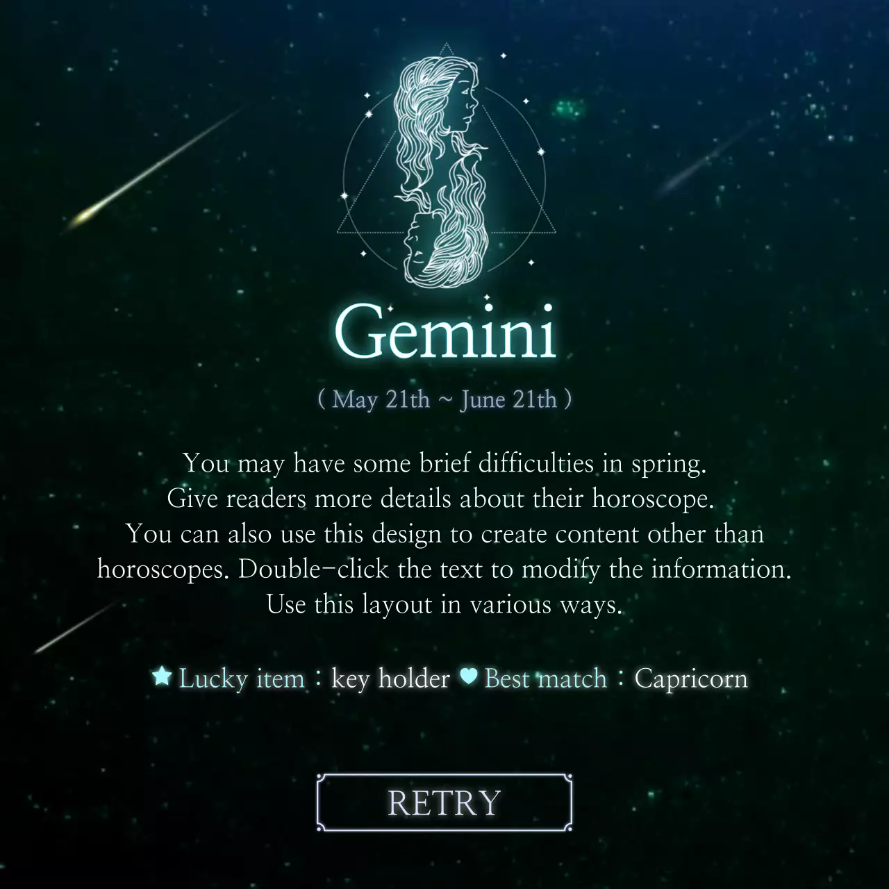 Black and blue night sky constellation horoscope concept