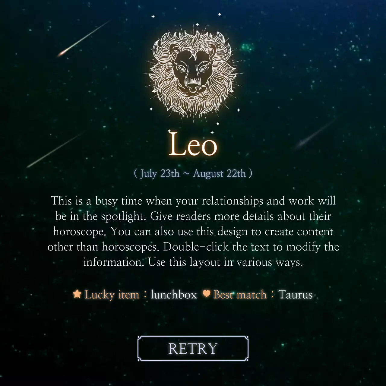 Black and blue night sky constellation horoscope concept