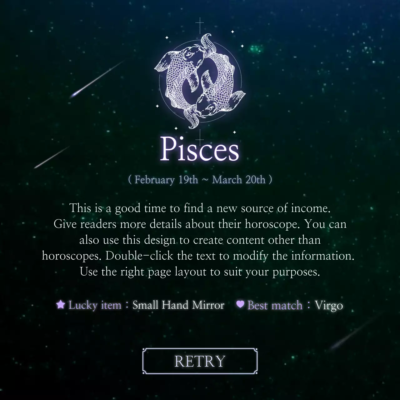 Black and blue night sky constellation horoscope concept