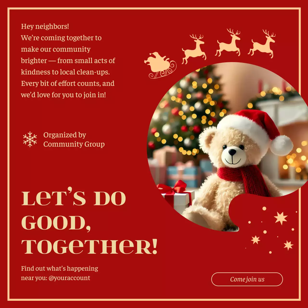 Red Festive Community Participation Announcement