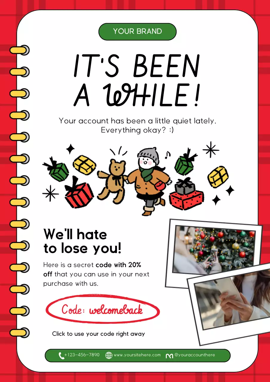 Red Festive Christmas Holiday Promotion Poster
