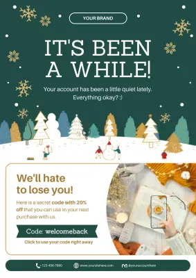 Green Festive Christmas Holiday Promotion Poster