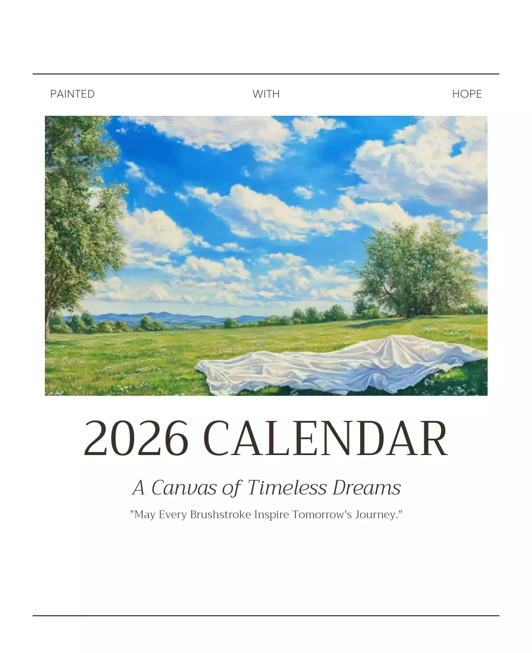 하늘색 명화 캘린더 달력