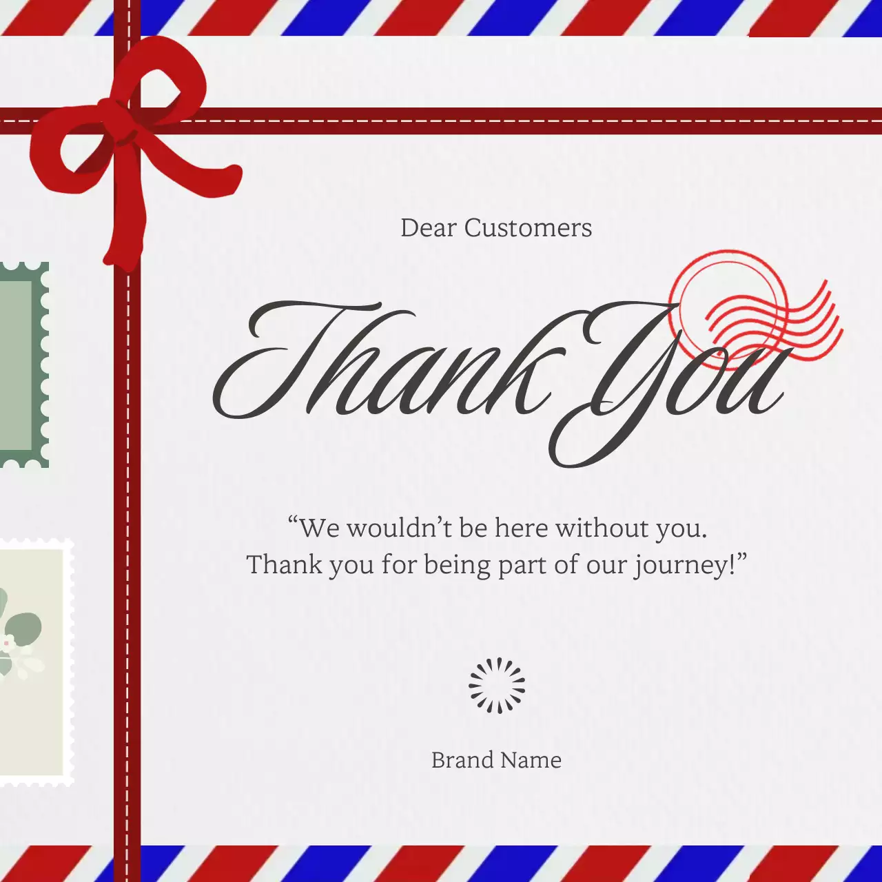 Red and Grey Vintage Minimalist New Year Social Media Square