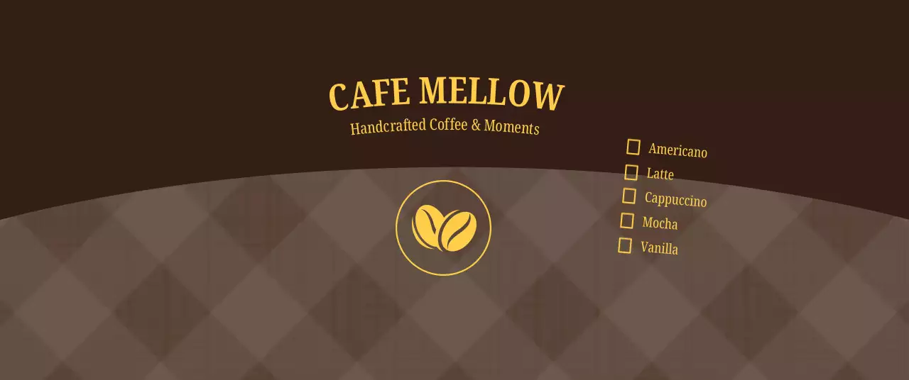 갈색 빈티지 커피 광고