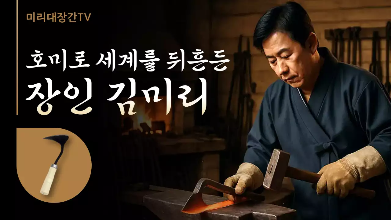 갈색 전통 대장간 광고