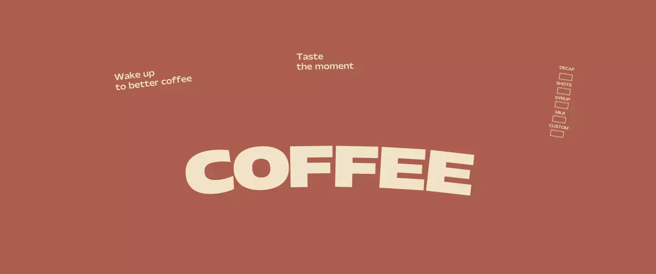 갈색 심플 커피 광고