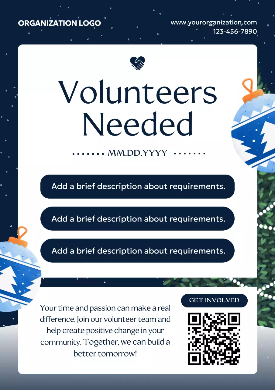 Navy Modern Volunteer Recruitment Poster