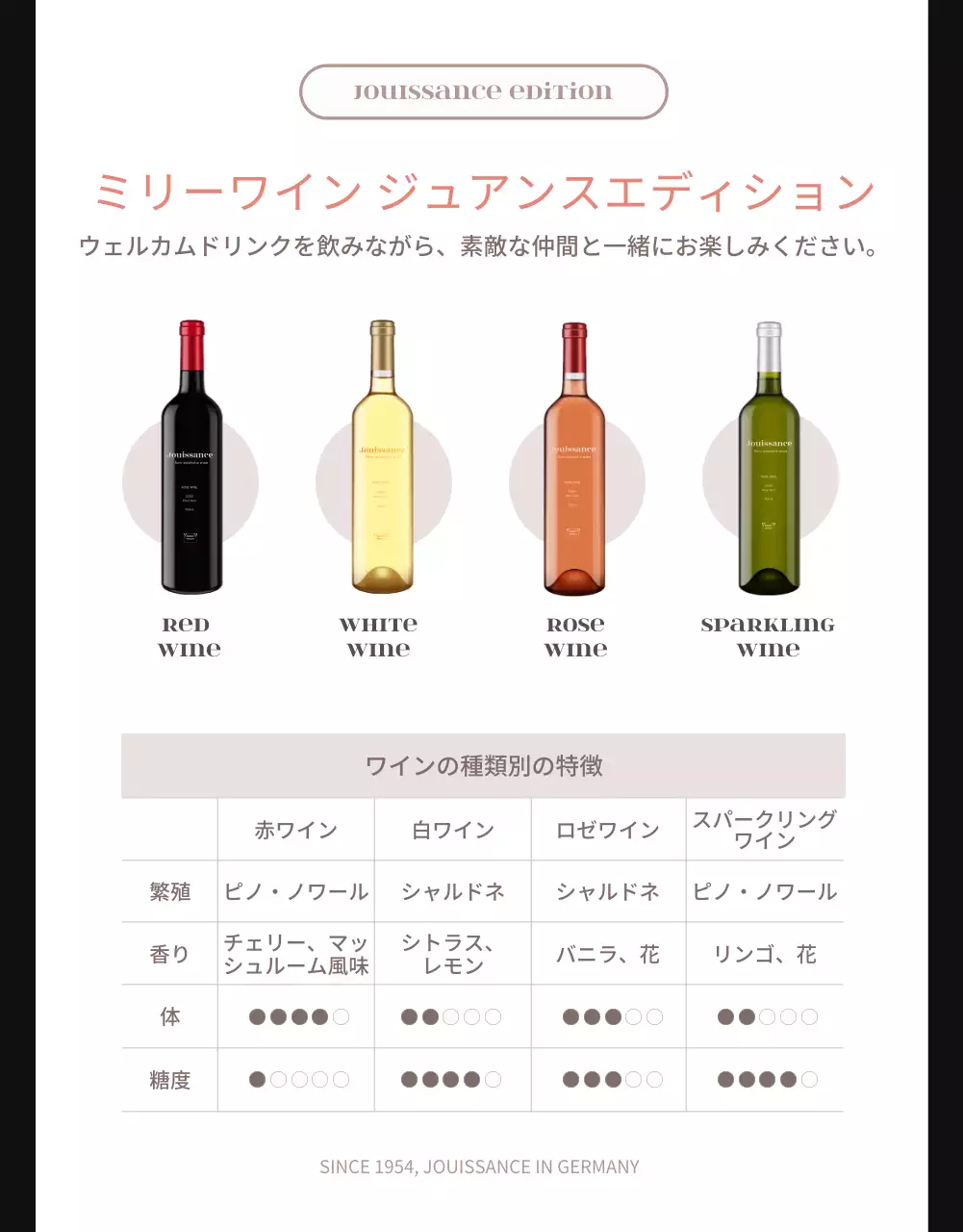 黒 モダン ワイン イベント 詳細ページ