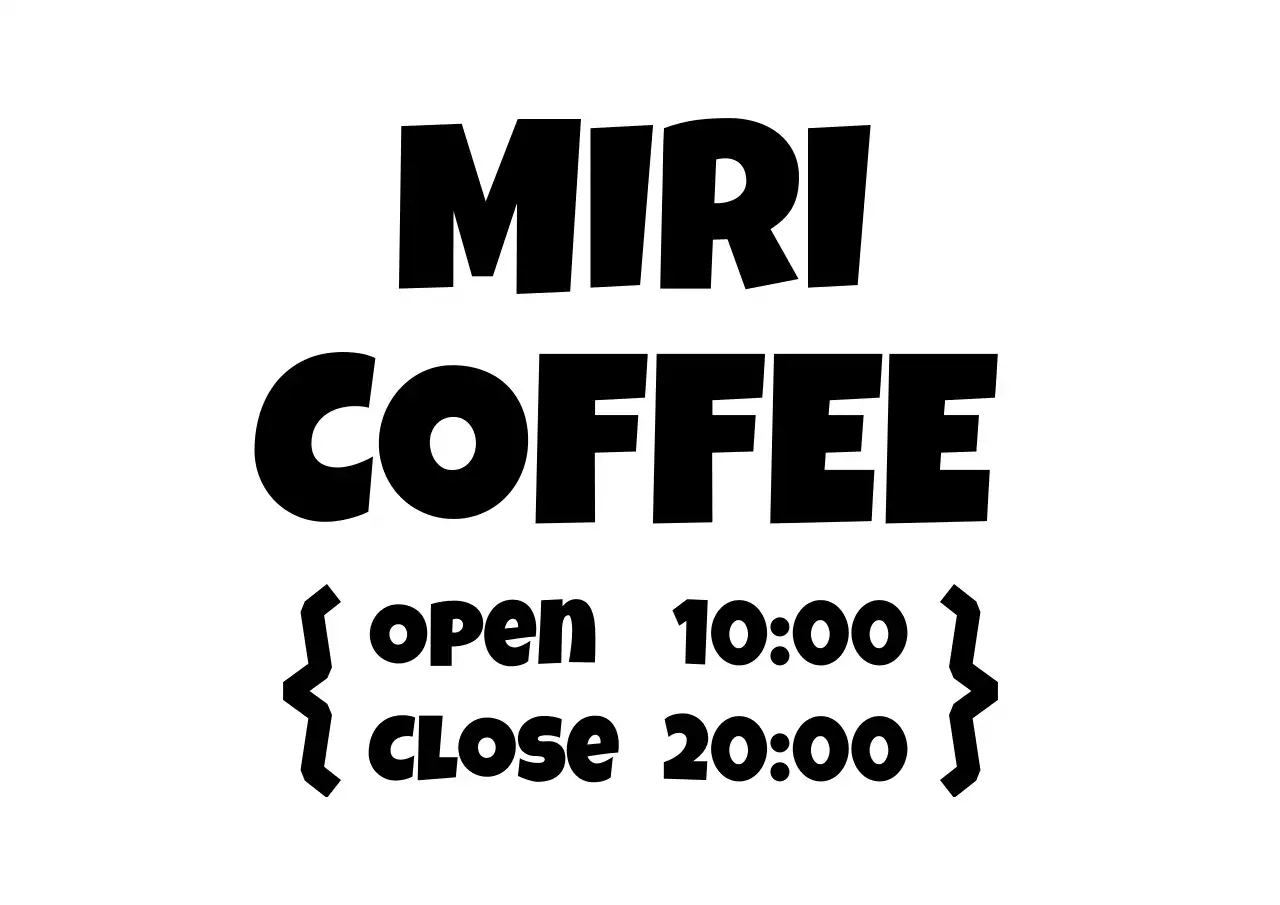 黒 シンプル 看板 カフェ営業時間