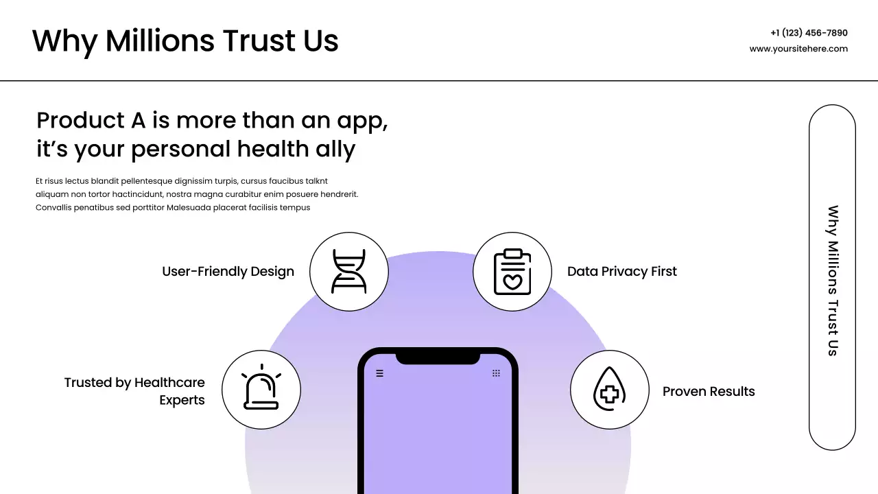 Purple Modern Health Tech Promotion Presentation