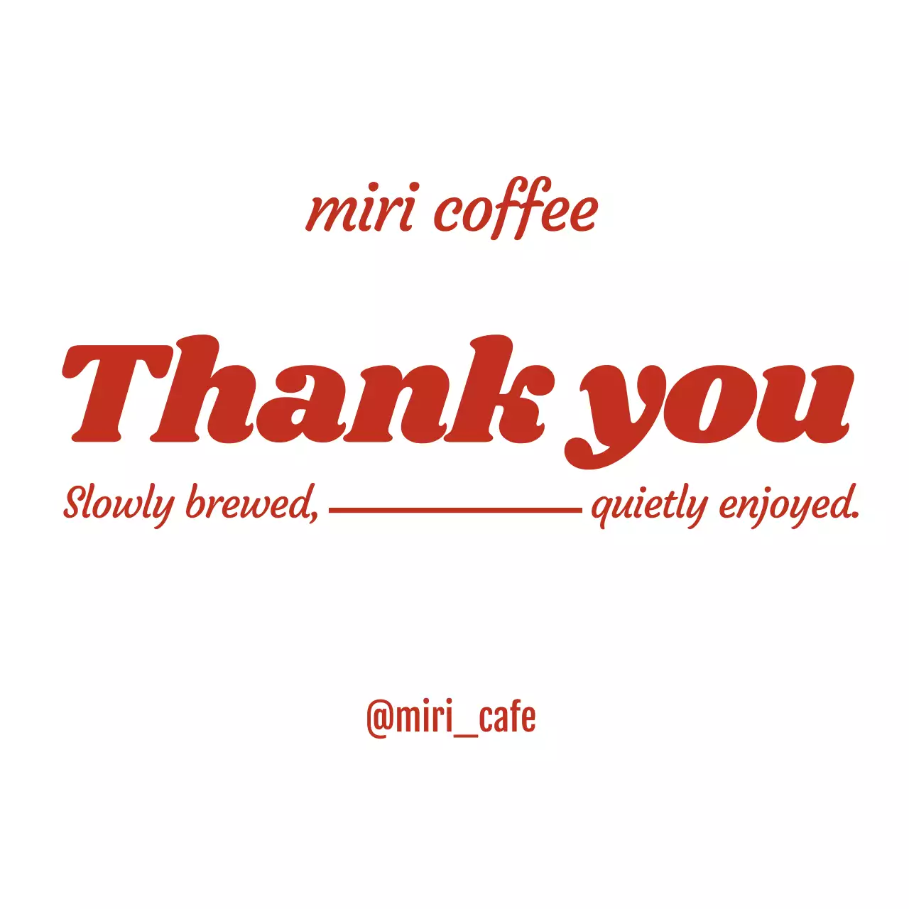 赤 シンプル コーヒー メッセージ サンキュー