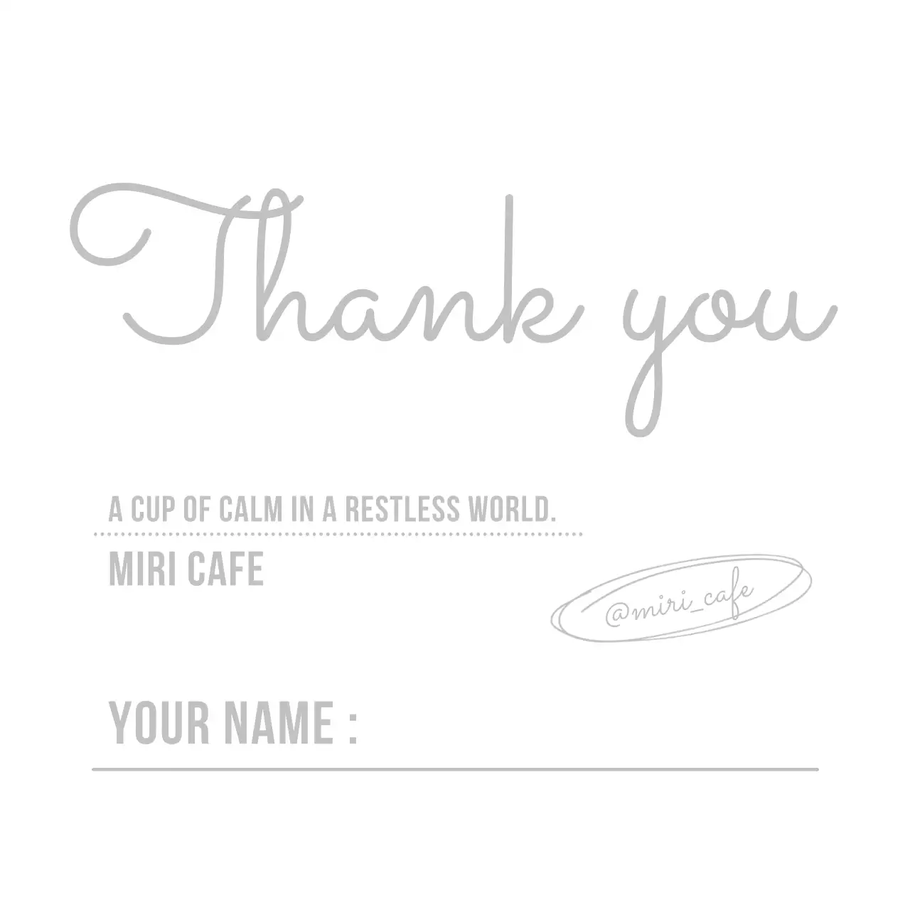 グレー シンプル カフェ サンキュー