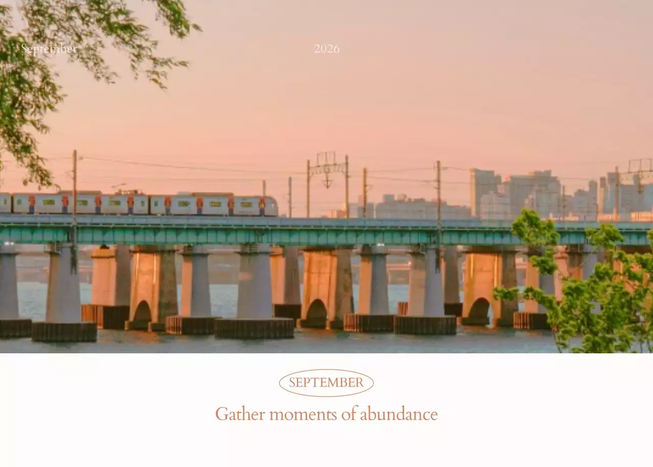 흰색 심플 캘린더 달력