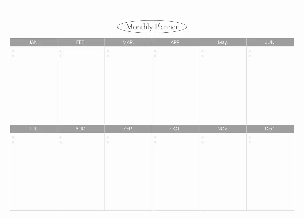 흰색 심플 캘린더 달력