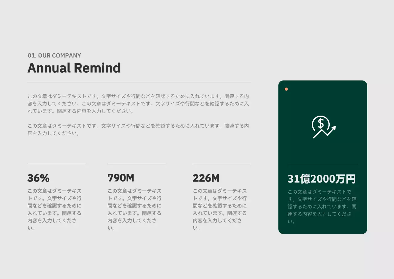 緑 モダン ビジネス 計画書 プレゼンテーション