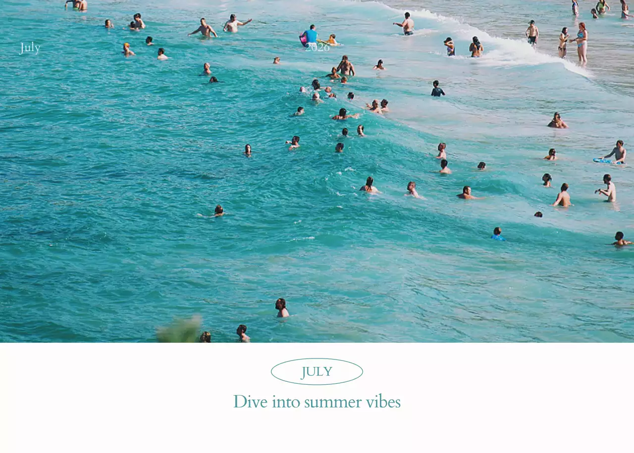 흰색 심플 캘린더 달력