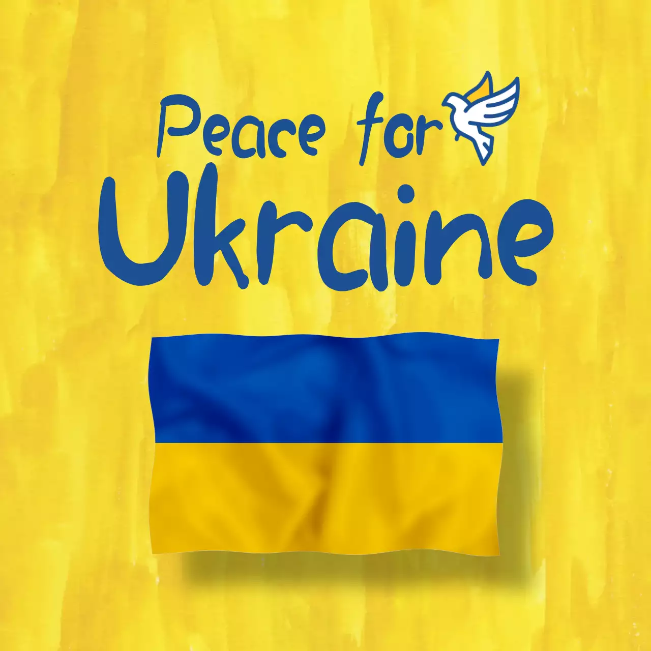 黄色 シンプル 平和 ポスター