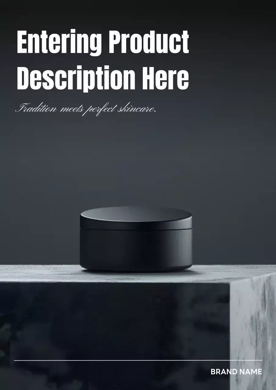 black modern skincare advertisement